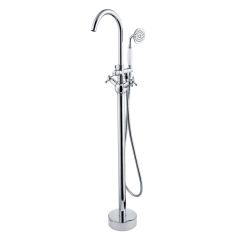 Besco Retro grifo de bañera y ducha en suelo cromo BW-RI-CH