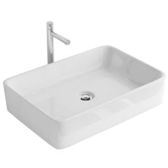 Rea Anita lavabo 48.5x37.5 cm rectangular sobre encimera blanco REA-U0669