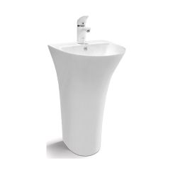 Rea Rita Slim lavabo 48x42 cm semicircular exento blanco REA-U9901