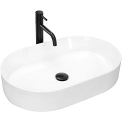 Rea Nadia lavabo 61x38.5 cm oval sobre encimera blanco REA-U1055
