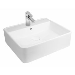 Oltens Hyls lavabo 58.5x44 cm rectangular sobre encimera blanco 41310000