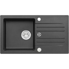 Alveus Foxtrot fregadero de granito 75x42 cm negro 9603291