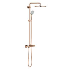 Grohe Euphoria conjunto de ducha a pared con termostato con rociador con efecto lluvia Warm Sunset 26075DA0