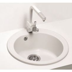 Alveus Niagara fregadero de granito 51x51 cm blanco 1121111