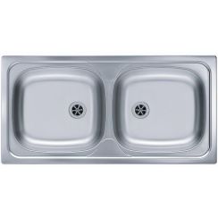 Alveus Basic fregadero de acero 86x44 cm acero 1008846