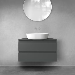 Oltens Vernal armario 80x45.6x47 cm suspendido, para lavabo grafito 60001400