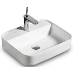 Rea Martina lavabo 51.5x41 cm rectangular sobre encimera blanco REA-U6646