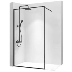 Rea Bler mampara de ducha 70 cm negro semimate/vidrio transparente REA-K7636