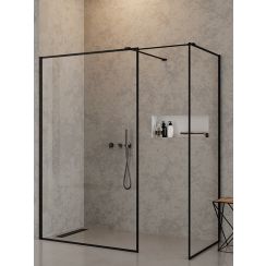 New Trendy New Modus Black kabina prysznicowa 130x90 cm prostokątna czarny mat/szkło przezroczyste EXK-0286