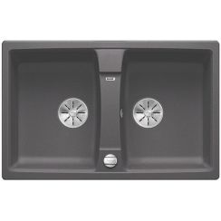 Blanco Lexa 8 fregadero de granito 78x50 cm gris/grafito/ónix 524951