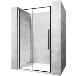 Rea Solar Black puerta de ducha 100 cm corredera negro semimate/vidrio transparente REA-K6512