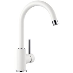 Blanco Mida grifo de cocina de pie blanco 519418