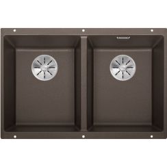 Blanco Subline 350/350-U fregadero de granito 72.5x40 cm marrón 523583