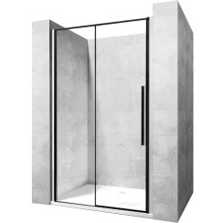 Rea Solar Black puerta de ducha 130 cm corredera negro semimate/vidrio transparente REA-K6358