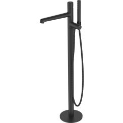 Laveo Pretto grifo de bañera y ducha en suelo negro BAO711S
