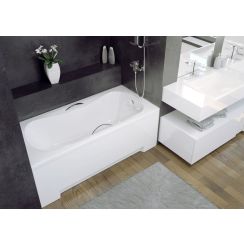 Conjunto bañera rectangular Besco Aria #WAA-160-PA, carcasa para bañera Besco #OAP-160-UNI