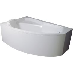 Conjunto bañera de esquina Besco Rima #WAR-160-NL, sifón de bañera Besco Rima OAR-160-NS