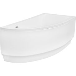 Conjunto bañera de esquina Besco Praktika #WAP-140-NP, sifón de bañera Besco Praktika OAP-140-NP