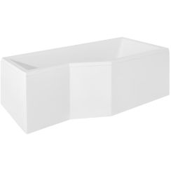 Conjunto bañera de esquina Besco Integra #WAI-150-PP, sifón de bañera Besco Integra #OAI-150-NS