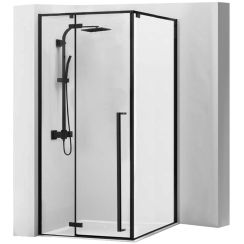 Rea Fargo cabina de ducha 90x90 cm cuadrada negro semimate/vidrio transparente REA-K6318