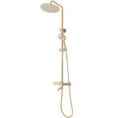 Rea Lungo conjunto bañera/ducha a pared con termostato oro REA-P4114