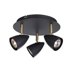 Markslöjd Ciro lámpara de techo 3x35 W negro-oro 106320