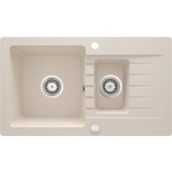 Deante Zorba fregadero de granito 76x44 cm beige ZQZ_5513