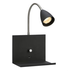 Markslöjd Logi lámpara de pared 1x7 W negro 107141