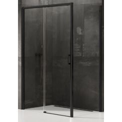 New Trendy Prime Black kabina prysznicowa 150x80 cm prostokątna lewa czarny mat/szkło przezroczyste D-0326A/D-0128B