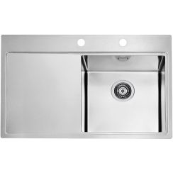 Alveus Pure fregadero de acero 79x52.5 cm acero 1123790