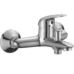 Kuchinox Salto grifo de bañera y ducha a pared cromo BQS010D