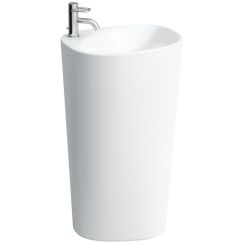 Laufen Palomba lavabo 52.5x43.5 cm oval exento blanco brillante H8118044001041