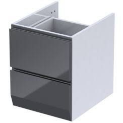 Oristo Brylant armario 40x48.5x50 cm suspendido, para lavabo blanco-grafito OR36-SD2S-40-5