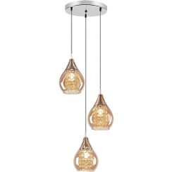 Rabalux Cassandra lámpara colgante 3x40 W cromo-ámbar 6659