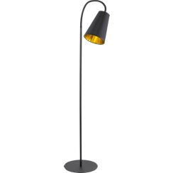 TK Lighting Wire lámpara de pie 1x15 W negro-oro 1099