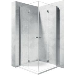 Rea Fold puerta de ducha 90 cm plegable cromo brillante/vidrio transparente REA-K7442