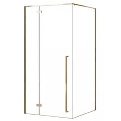 Rea Fargo Gold kabina prysznicowa 90x90 cm kwadratowa złoty/szkło przezroczyste REA-K4903