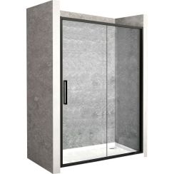 Rea Rapid Slide puerta de ducha 120 cm corredera negro semimate/vidrio transparente REA-K6402