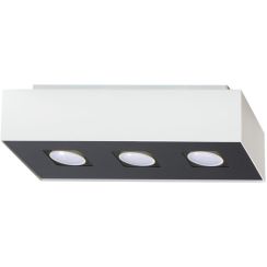 Sollux Lighting Mono lámpara de techo 3x40 W blanco-negro SL.0068