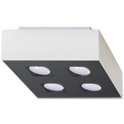 Sollux Lighting Mono lámpara de techo 4x40 W blanco-negro SL.0069