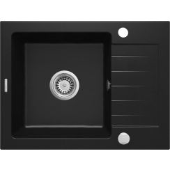 Deante Zorba fregadero de granito 58x44 cm negro ZQZ_N11A