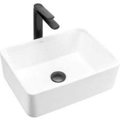 Rea Anita lavabo 41x31 cm rectangular sobre encimera blanco REA-U0952