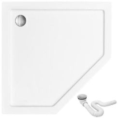 Rea Diamond plato de ducha pentagonal 90x90 cm blanco REA-K6522
