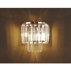 MaxLight Monaco lámpara de pared 2x40 W cromo-transparente W0209