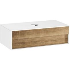 Ravak Step armario 100x54x30.5 cm suspendido, para lavabo blanco-nogal X000001418