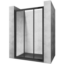 Rea Alex puerta de ducha 90 cm corredera negro semimate/vidrio transparente REA-K9638