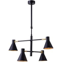 Candellux Less lámpara de techo 4x40 W negro-oro 34-72689