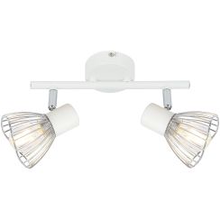 Candellux Fly lámpara de techo 2x40 W blanco-cromo 92-61966