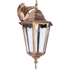 Kaja Lozana lámpara de pared para exteriores 1x60 W negro-oro K-5006ADOWNCZARNY/ZŁOTY