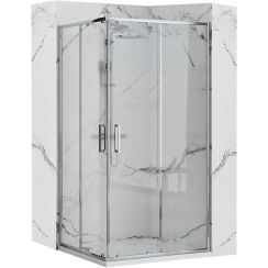 Rea Punto cabina de ducha 80x80 cm cuadrada cromo brillo/vidrio transparente REA-K0863